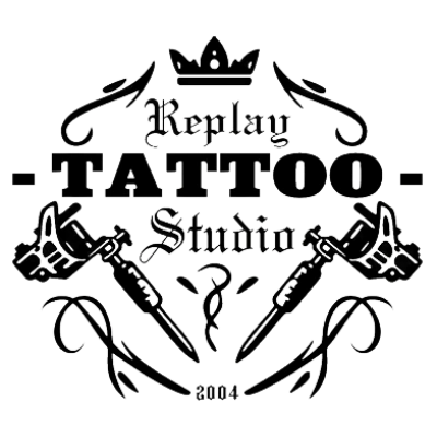 Replay tattoo studio logo-7